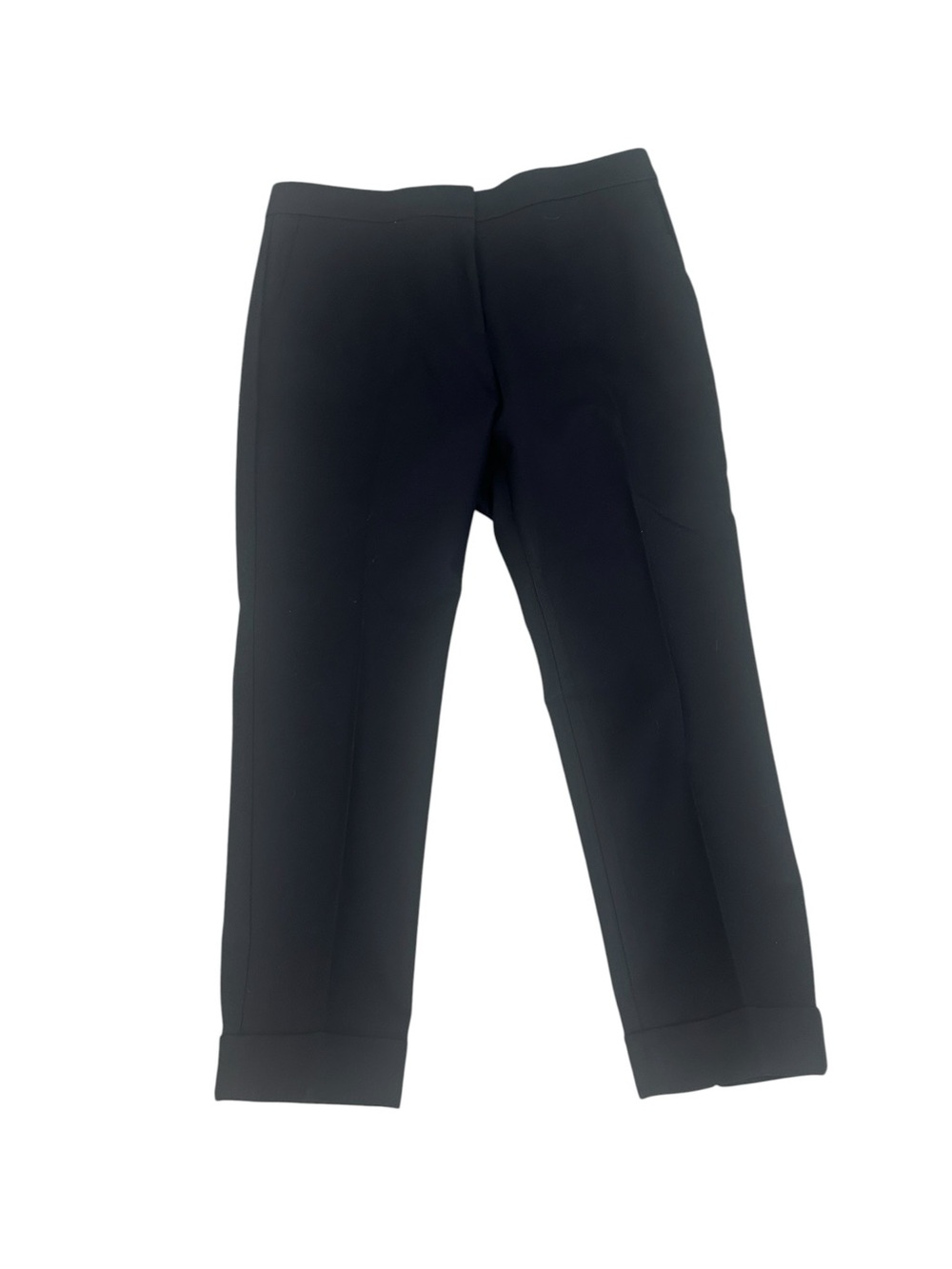 Ann Taylor black cotton stretch ankle pants trousers size 8p